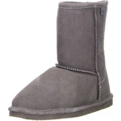 Damen Winterstiefel Echtleder Anthrazit - Anthrazit