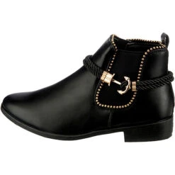 Insel Chelsea Mit Kordel-/Ankerdetail - Schwarz -Schuh Rabatt Geschäft 14895367 03