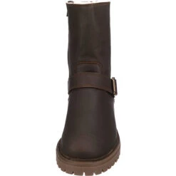 Leather Biker Boot Winterstiefel - Dunkelbraun -Schuh Rabatt Geschäft 19775378 04