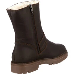 Leather Biker Boot Winterstiefel - Dunkelbraun -Schuh Rabatt Geschäft 19775378 05