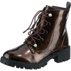 Derbe Lack City Zip Schnürstiefeletten