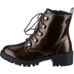 Derbe Lack City Zip Schnürstiefeletten -Schuh Rabatt Geschäft 20030963 03