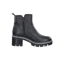 Tamaris Damen Elegante Stiefelette 1-25492-25 Schwarz 001 BLACK Leder Mit TOUCH-IT Ankle Boots - Schwarz -Schuh Rabatt Geschäft 20037768 03