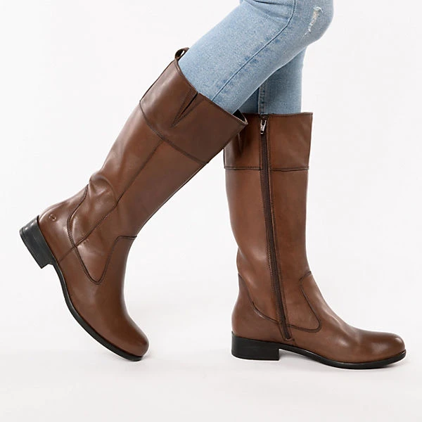 Flach Lederboot Klassische Stiefel 2 Flach Lederboot Klassische Stiefel – Bild 2