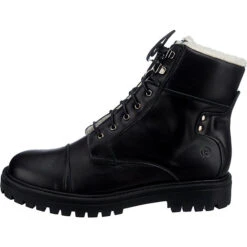 J&F Comfy Lace-Up Booties Warmfutter - Schwarz -Schuh Rabatt Geschäft 20306052 03