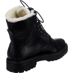 J&F Comfy Lace-Up Booties Warmfutter - Schwarz -Schuh Rabatt Geschäft 20306052 05