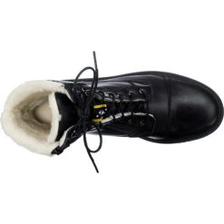 J&F Comfy Lace-Up Booties Warmfutter - Schwarz -Schuh Rabatt Geschäft 20306052 06