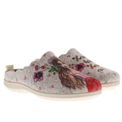 Hausschuhe GABRIELA - Filzhausschuhe Mit Modischem Dirndl-Druck Hüttenschuhe -Schuh Rabatt Geschäft 21306405 03