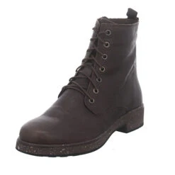 Think! Cogita Schnürstiefelette Glattleder Uni Schnürstiefel - Dunkelbraun