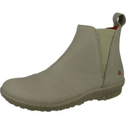 *art Damen Elegante Stiefelette Antibes Chelsea 1428 Grau Sesame Leder Ankle Boots - Grau