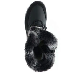 Damen Halbschaft Winterstiefel Snowboots Kunstfell Gefüttert Plateau Schwarz - Schwarz -Schuh Rabatt Geschäft 23434267 07