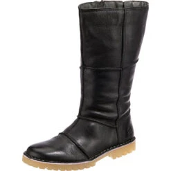 Comfort Warmfutter Echtleder Boot Winterstiefel - Schwarz