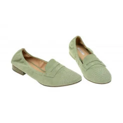 Geox Damenschuhe ALIX Sportliche Slipper - Grün -Schuh Rabatt Geschäft 25361001 03