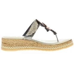 CERUTTI Damen Zehentrenner Dianetten Glitzersteinchen Animalprint Beige/mehrfarbig - Beige -Schuh Rabatt Geschäft 26221450 06