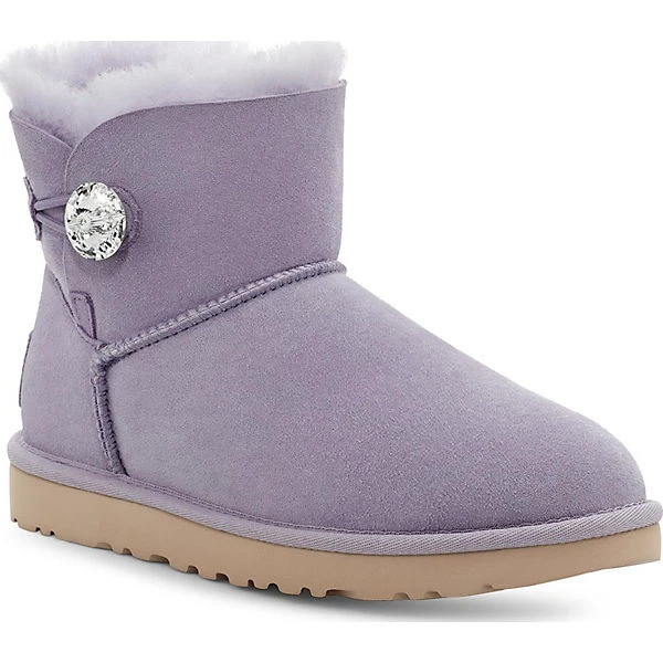 Ugg W Mini Bailey Button Bling Winterstiefeletten - Grau 1 Ugg W Mini Bailey Button Bling Winterstiefeletten - Grau