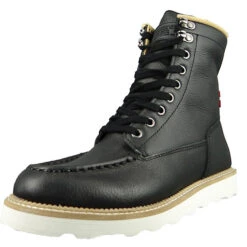 Damen Elegante Stiefelette Darrow Mocc S 234735-700 Schwarz 59 Regular Black Leder Ankle Boots - Schwarz