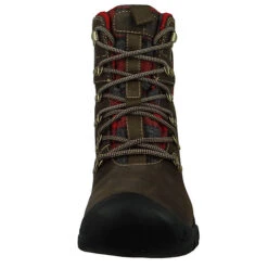 Damen Winterstiefel Wanderschuhe Winterschuhe Greta Boot WP 1026597 Braun Dark Brown/Red Plaid Leder Und Textil Mit KEEN.FREEZE Gummi-Außensohle & EVA & EVA Klassische Stiefel - Braun -Schuh Rabatt Geschäft 27570420 06