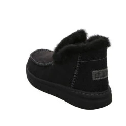 Damen Stiefel Schuhe Denny Boots Elegant Freizeit Leder-/Textilkombination Uni Klassische Stiefel - Schwarz -Schuh Rabatt Geschäft 27732575 07