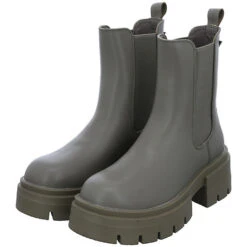 Guess Charlotte Chelsea-Boots Leder-/Textilkombination Uni Chelsea Boots - Grün -Schuh Rabatt Geschäft 27737354 10