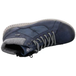 Remonte Schnürboots Leder-/Textilkombination Uni Schnürstiefel - Blau 17 Remonte Schnürboots Leder-/Textilkombination Uni Schnürstiefel - Blau -Schuh Rabatt Geschäft 27794019 08