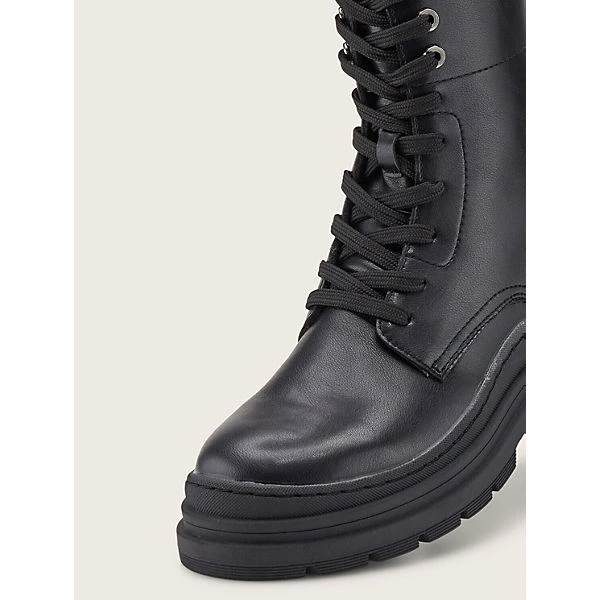 Tom Tailor Shoes Licence Gefütterte Stiefeletten Winterstiefel - Schwarz 4 Tom Tailor Shoes Licence Gefütterte Stiefeletten Winterstiefel - Schwarz – Bild 4