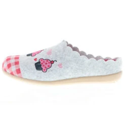 Damen Hausschuhe Pantoletten Pantoffeln Muffin Love Grau/pink/mehrfarbig - Grau -Schuh Rabatt Geschäft 28478885 05