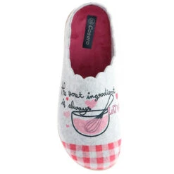 Damen Hausschuhe Pantoletten Pantoffeln Muffin Love Grau/pink/mehrfarbig - Grau -Schuh Rabatt Geschäft 28478885 07