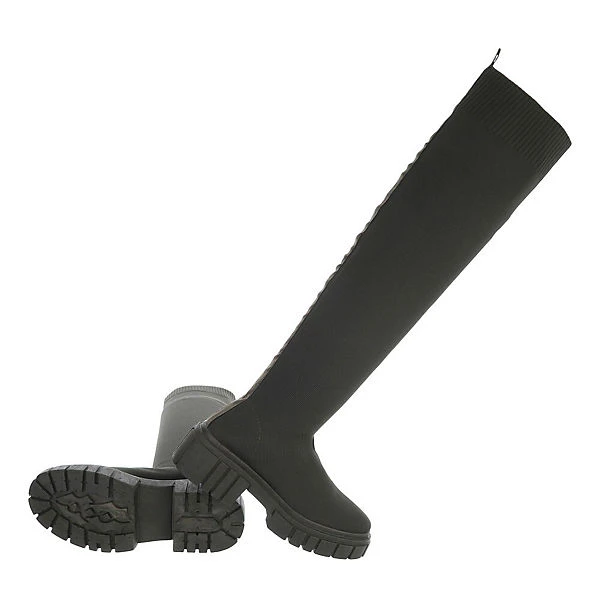 Plateaustiefel , Blockabsatz, 2 Plateaustiefel , Blockabsatz, – Bild 2