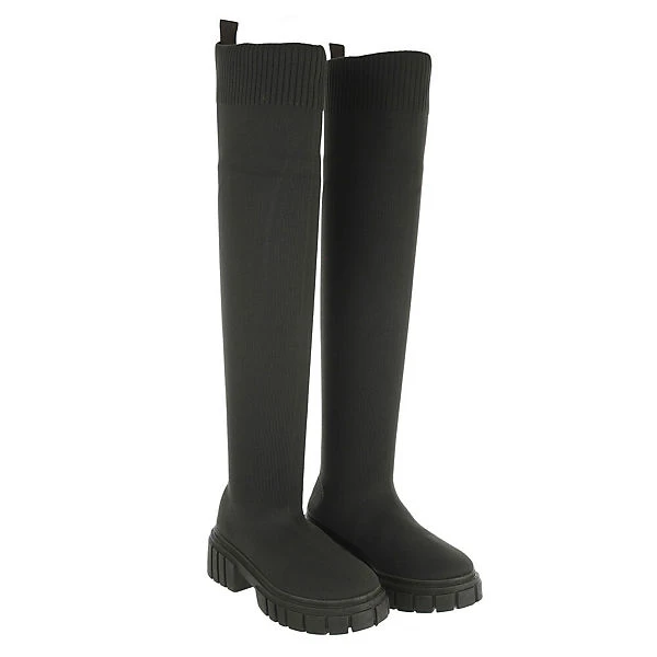 Plateaustiefel , Blockabsatz, 4 Plateaustiefel , Blockabsatz, – Bild 4