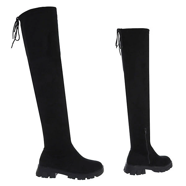 Plateaustiefel Reißverschluss, Blockabsatz, 3 Plateaustiefel Reißverschluss, Blockabsatz, – Bild 3