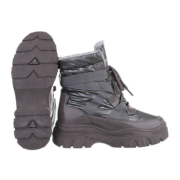 Snowboots Lochschnürung, Flach, 2 Snowboots Lochschnürung, Flach, – Bild 2