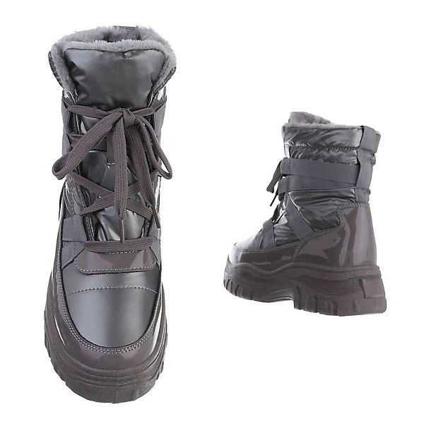 Snowboots Lochschnürung, Flach, 3 Snowboots Lochschnürung, Flach, – Bild 3