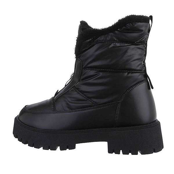 Snowboots Reißverschluss, Blockabsatz, 1 Snowboots Reißverschluss, Blockabsatz,