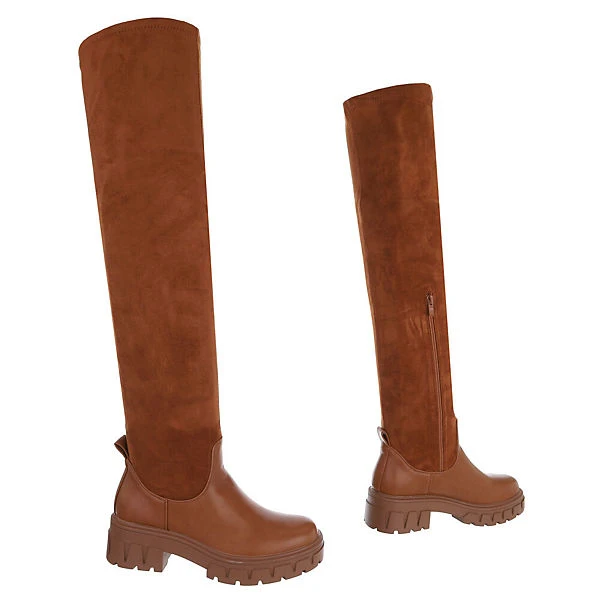 Plateaustiefel Reißverschluss, Blockabsatz, Used Look 3 Plateaustiefel Reißverschluss, Blockabsatz, Used Look – Bild 3