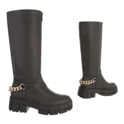 Plateaustiefel Reißverschluss, Blockabsatz, Kette 5 Plateaustiefel Reißverschluss, Blockabsatz, Kette -Schuh Rabatt Geschäft 29239960 03