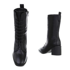 Schnürstiefel Lochschnürung, Blockabsatz, Used Look 5 Schnürstiefel Lochschnürung, Blockabsatz, Used Look -Schuh Rabatt Geschäft 29245515 03