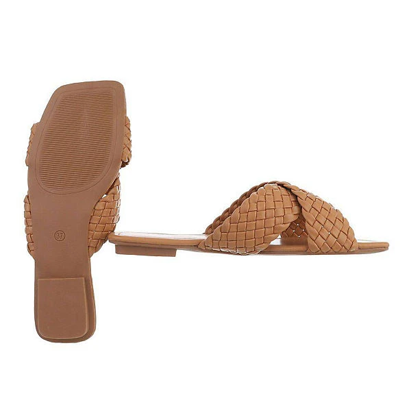 Pantoletten , Blockabsatz, Offene Ferse 2 Pantoletten , Blockabsatz, Offene Ferse – Bild 2