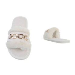 Hausschuhe , Flach, Dekofell, Offene Ferse 5 Hausschuhe , Flach, Dekofell, Offene Ferse -Schuh Rabatt Geschäft 29250711 03