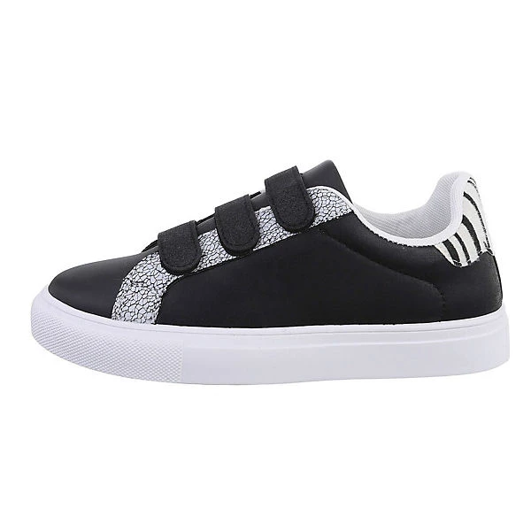 Sneakers Low Klettverschluss, Flach, Metallisch 1 Sneakers Low Klettverschluss, Flach, Metallisch