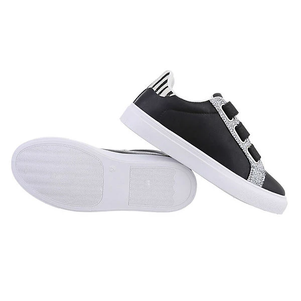 Sneakers Low Klettverschluss, Flach, Metallisch 2 Sneakers Low Klettverschluss, Flach, Metallisch – Bild 2