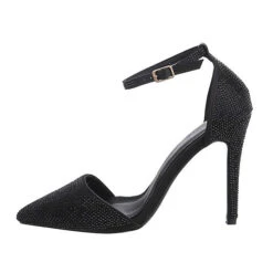 Schnür- & Riemchenpumps Knöchelriemen, Pfennig-/Stilettoabsatz, Riemen, Strass