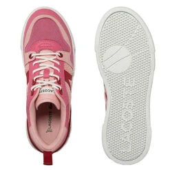 Lacoste Damen Sneaker - Heel Pop, Turnschuhe, Leder Sneakers Low