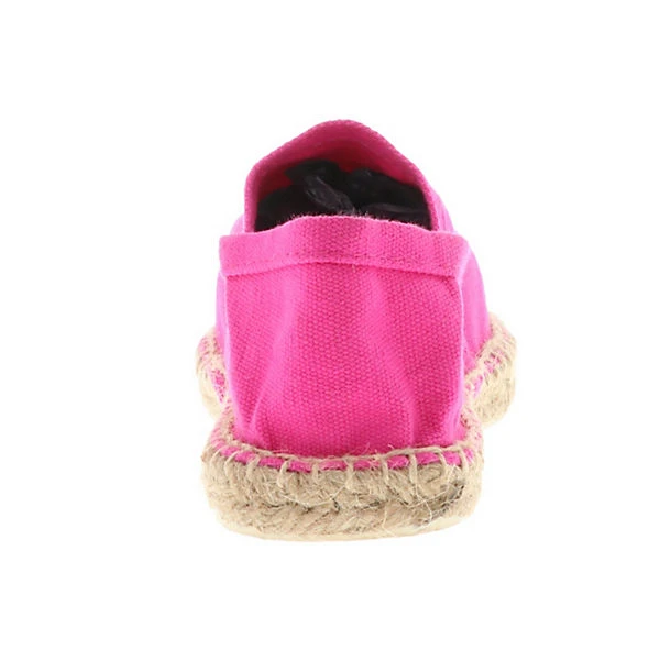 Damen Espadrilles Slipper Flach Bastoptik Pink/magenta - Pink 2 Damen Espadrilles Slipper Flach Bastoptik Pink/magenta - Pink – Bild 2