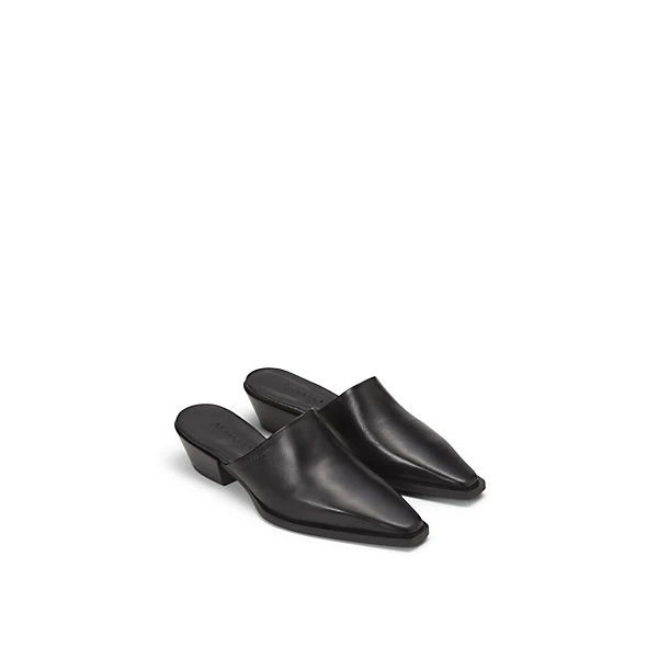 Edler Sabot Aus Softem Lammleder Pantoletten - Schwarz 5 Edler Sabot Aus Softem Lammleder Pantoletten - Schwarz – Bild 5