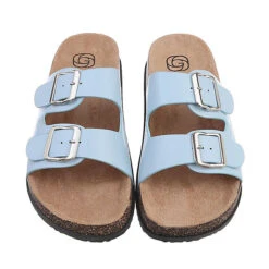 Pantoletten Schnalle, Flach, Offene Ferse -Schuh Rabatt Geschäft 29892309 04