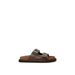 Riemensandale Mit Metallschnallen Zehentrenner - Braun -Schuh Rabatt Geschäft 29949565 04