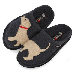 Haflinger Flair Dackel Pantoffeln Aus Gewalkter Wolle Hundemotiv Unisex