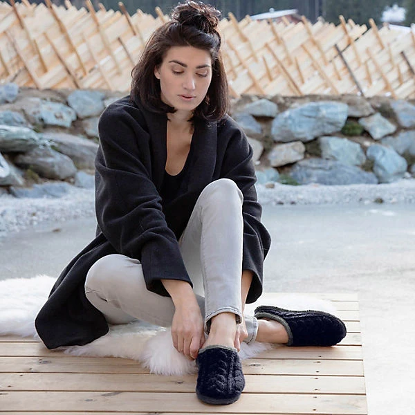 Giesswein Hausschuhe Neudau Hüttenschuhe - Dunkelblau 7 Giesswein Hausschuhe Neudau Hüttenschuhe - Dunkelblau – Bild 7