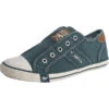 Mustang Slip-On-Sneaker - Blau/grün