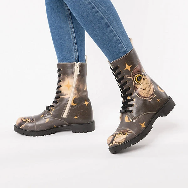 Zipsy - Owls Family Schnürstiefel - Schwarz 2 Zipsy - Owls Family Schnürstiefel - Schwarz – Bild 2